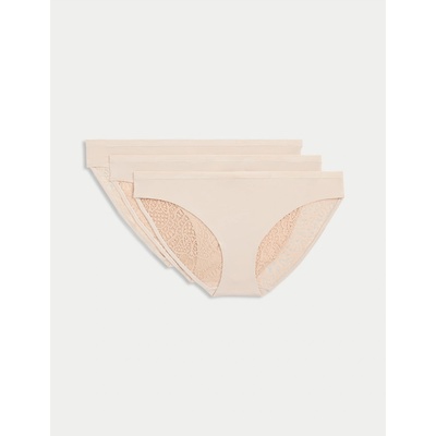 Marks & Spencer Бикини Body Soft с дантела, комплект 3 бр. Marks & Spencer бежова Marks & Spencer | Bezhov | ЖЕНИ | 6
