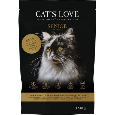 CAT’S LOVE 2х400г Senior Cat´s Love, суха храна за котки - с патешко