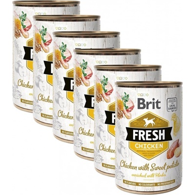 Brit Fresh Chicken with Sweet Potato 6 x 400 g