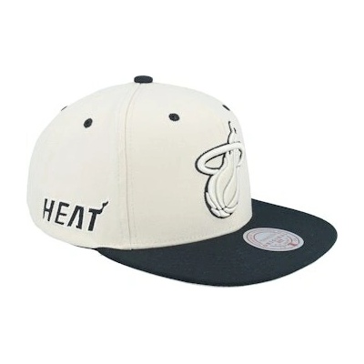 Mitchell & Ness Miami Heat Evergreen Cream Black Snapback