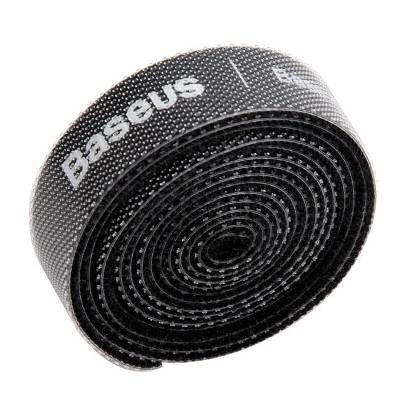 Велкро лента за организиране на кабели (100 см) - Baseus Rainbow Circle Velcro Strap (черен) (ACMGT-E01)