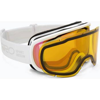 Giro Дамски скиорски очила Giro Moxie white stacked/amber pink/yellow