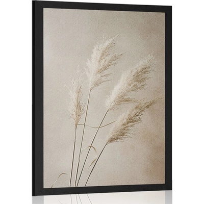 Plakát suchá pampová tráva - 30x45 black