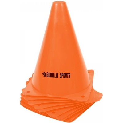 Gorilla Sports Kužely 17 cm, 10 ks, oranžová – Zboží Dáma