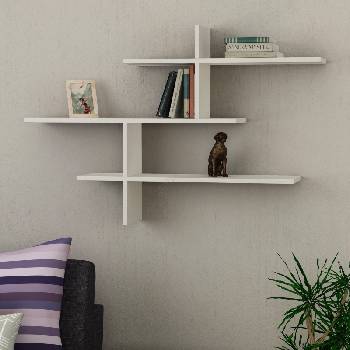 ASIR GROUP Етажерка LEO 80, 5x123 см бял (AS1906)