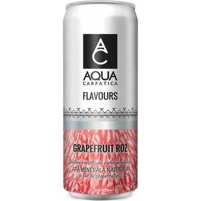 Aqua Carpatica Ochucená minerální voda Růžový grapefruit 0,33 l