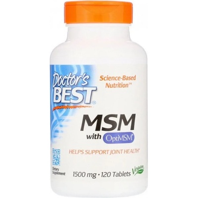 Doctor's Best MSM With OptiMSM, 1500 mg, 120 таблетки, Doctor's Best