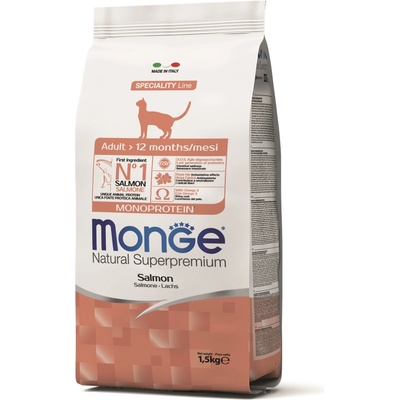 MONGE Cat Monoproteín Adult Losos 1,5 kg