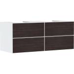 Hansgrohe Xevolos E - Шкафче за умивалник 137x56x55 см, 4 чекмеджета, матово бяло/тъмен дъб 54196730 (54196730)