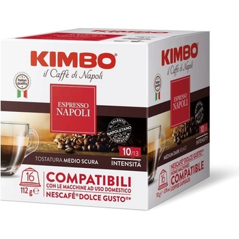 KIMBO КАФЕ КАПСУЛИ kimbo napoli СЪВМЕСТИМИ СЪС СИСТЕМА dolce gusto, 16 БР