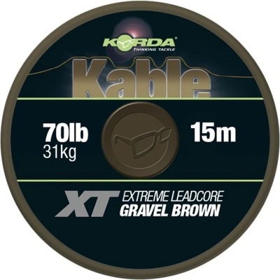 Korda Olověnka Kable XT Extreme Leadcore gravel brown 15m 31kg
