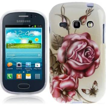 Image 1 of Samsung Galaxy Fame S6810 Rose & Butterfly Силиконов Калъф + Про