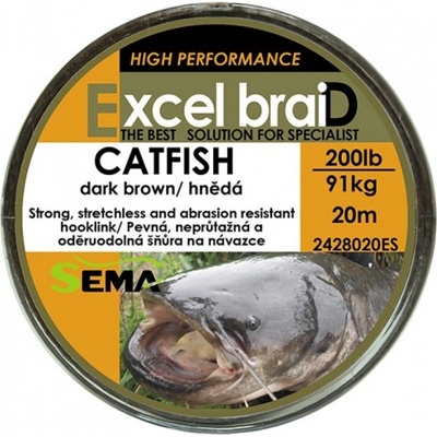 Sema šnúra Catfish Hnědá 20m 150lb