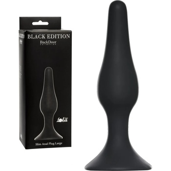 Анален плъг за стабилна стимулация, 12, 5см. - Slim Anal Plug Large Black (4205-01LOLA)