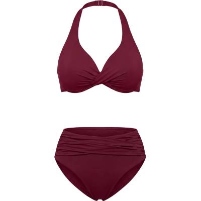Seafolly Дамско бикини горнище Seafolly Women's Collective Wrap Front F Cup Bra Bikini top - Dark Burgundy - размер 36 (EU) (150-2121-0812)