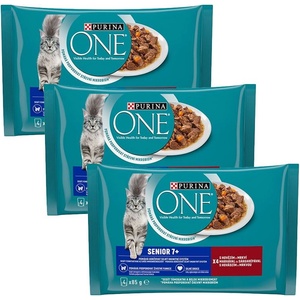 PURINA ONE SENIOR 7+ мултипакет 12 x 85 г