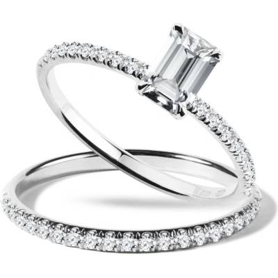 Klenota zásnubní set z bílého zlata s diamanty s0752012