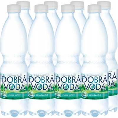Dobrá voda jemně perlivá 8 x 0,5 l