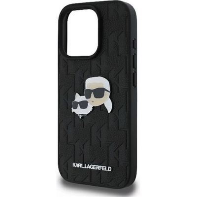 CG Mobile Karl lagerfeld monogram karl & choupette head pin силиконов протектор за телефон с устойчивост на удар, заден капак с кожен ефект, black klhcp16lpgklkcpk (klhcp16lpgklkcpk)