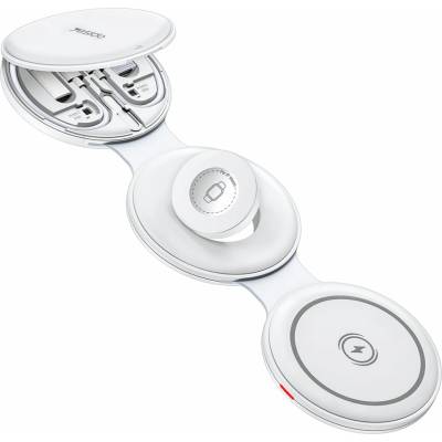 Yesido Зарядна станция 5 в 1 - Yesido Wireless Charging Station (DS29) - Магнитна, Сгъваема - Бяла