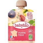 Babybio Био плодов мус Babybio - Ябълка и смокиня, 6 м+, 90 g (3288130540185) - ozone