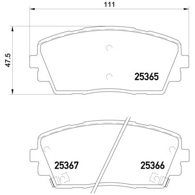 BREMBO Sada brzdových platničiek kotúčovej brzdy P30053