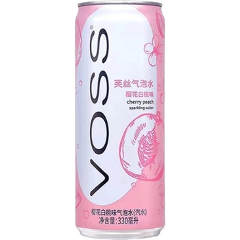 VOSS Sakura perlivá voda broskev a třešeň 330 ml