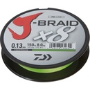 DAIWA Pletená šnúra J-Braid X8 Chartreuse 150 m 0,13 mm