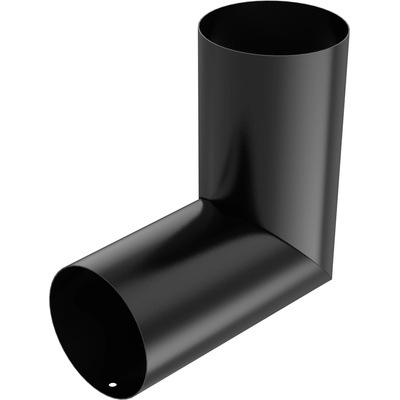 Bryza STAL Koleno ľubovoľný uhol 90 mm čierne