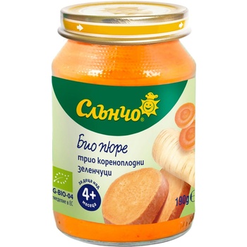 Слънчо био пюре трио кореноплодни зеленчуци - 190 г