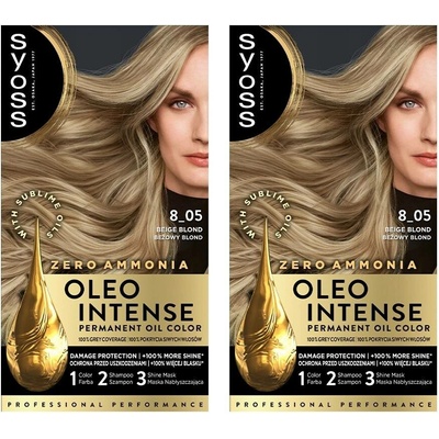 Syoss Oleo Intense barva na vlasy Béžová blond 8-05 x 2