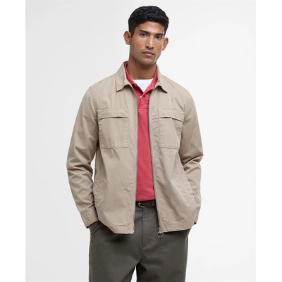 Barbour Риза с дълъг ръкав Barbour Men's Glendale Cotton Long Sleeve Overshirt - Stone ST17