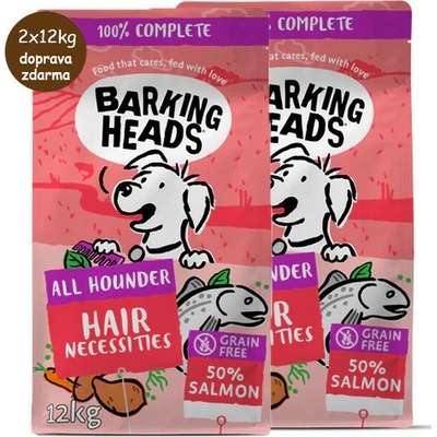 Barking Heads All Hounder Hair Necessities Salmon 2 x 12 kg