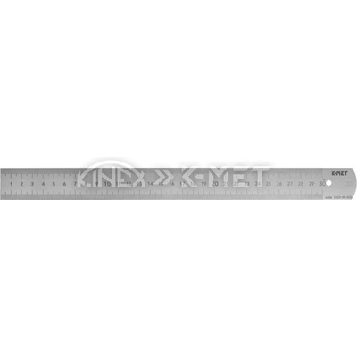 K-MET Стоманена тънка линийка K-MET 1023-05-050 - 500x30x1 мм, лазерно маркиране (1023-05-050)