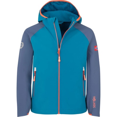 TROLLKIDS Детско ежедневно яке Trollkids Kid's Kvalvika Jacket Softshell jacket - Summernight Blue / Mystic Blue - размер 140 (EU) (703-2691-0718)
