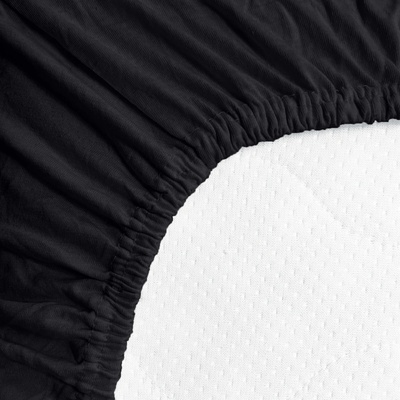 Top textil Prostěradlo Jersey Top černé 180x200