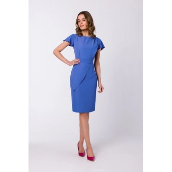 Stylove pouzdrové šaty S336 modré