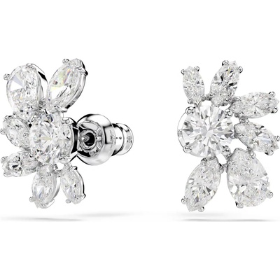Swarovski Asymetrické náušnice Květina se Swarovski zirkony Mesmera 5737462