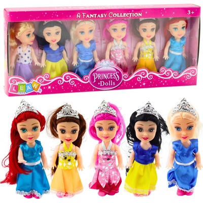 LEAN Toys Mini princezny Sada Pohádkové šaty 6 ks