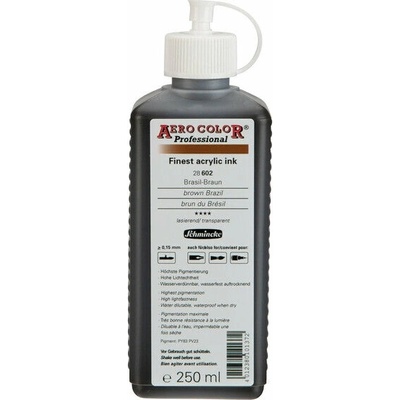 Schmincke Aero color professional akrylový atrament 250 ml 602 hnedá brazília