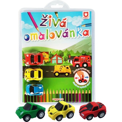 RAPPA Živá omalovánka auta 3 ks