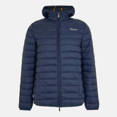 AQUASCUTUM Яке AQUASCUTUM Men's Hooded Hip Length Long Sleeve Medium Puffer Jacket - Navy
