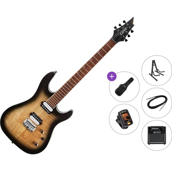 Cort KX300 Premium SET Open Pore Raw Burst Електрическа китара