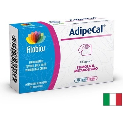 Fitobios Зелено кафе 300 mg + Зелен чай 300 mg - Стимулиране на метаболизма и контрол на теглото, AdipeCal®, 30 таблетки (430192 FITO)