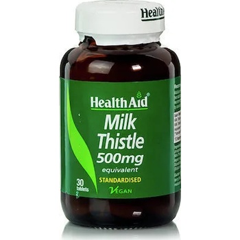 HEALTHAID Хранителна добавка екстракт Бял трън, Health Aid MILK THISTLE 500mg, 30 tablets