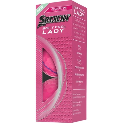 Srixon Soft Feel Lady 9 růžové 3 ks