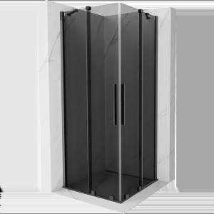 Mexen Velar Duo плъзгаща се душ кабина 80 x 80 см, графит, четкано сиво - 871-080-080-42-66 (871-080-080-42-66)