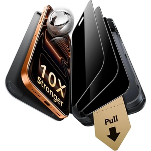 ESR Поверителен стъклен протектор ESR Privacy Armorite Pro Screen Protector UltraFit (3 броя в комплект) - iPhone 18 Pro Max - Черен