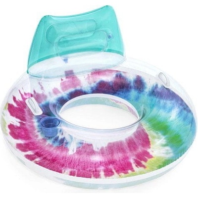 Bestway Nafukovací kruh/kreslo s úchytmi Tie Dye, 118x117 cm
