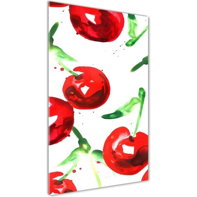 Vertikálny foto obraz sklo tvrdené Višne 50x100 cm